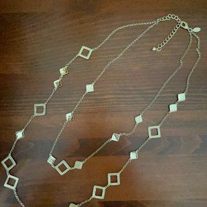 Chico's Geometric Goldtone Necklace.